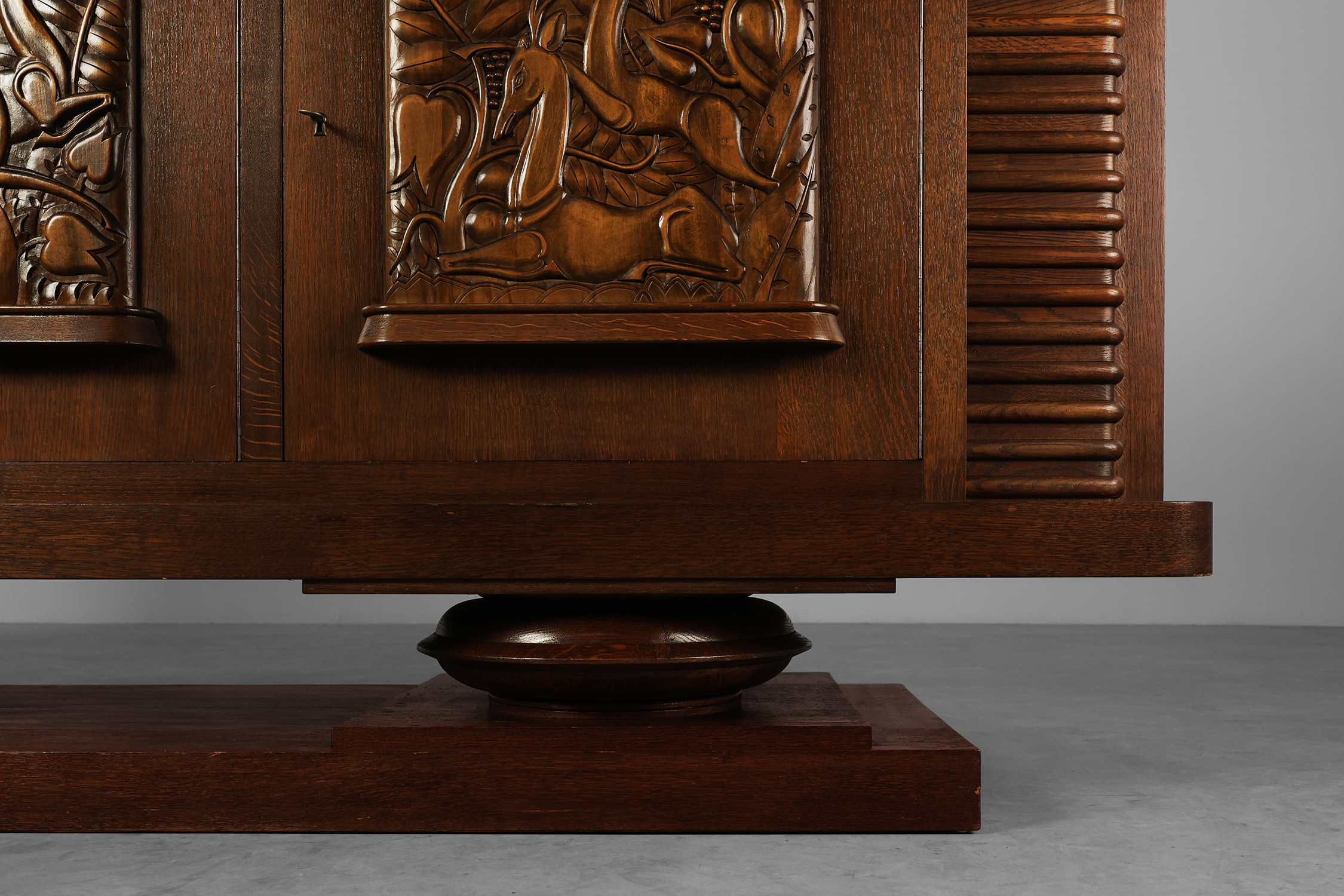 French Art Deco Oak Sideboard by Jacques Klein, circa 1925thumbnail